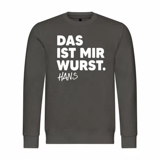 deinshirt Kapuzenpullover Herren Das ist mir Wurst Dunkelgrau/Grau/Schwarz