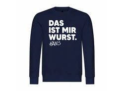 deinshirt Kapuzenpullover Herren Das ist mir Wurst Dunkelblau