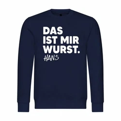 deinshirt Kapuzenpullover Herren Das ist mir Wurst Dunkelblau