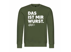 deinshirt Kapuzenpullover Herren Das ist mir Wurst Dunkelgrün/Grün