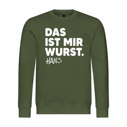 deinshirt Kapuzenpullover Herren Das ist mir Wurst Dunkelgrün/Grün
