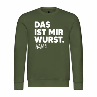 deinshirt Kapuzenpullover Herren Das ist mir Wurst Dunkelgrün/Grün