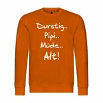 deinshirt Kapuzenpullover Pullover Durstig pipi mde alt Mit Print Motiv Orange