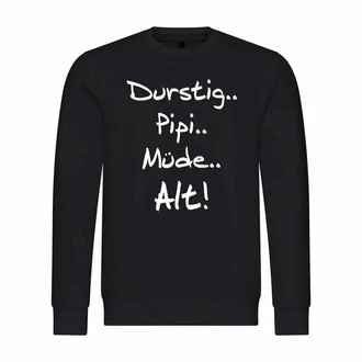 deinshirt Kapuzenpullover Pullover Durstig pipi mde alt Mit Print Motiv Dunkelblau/Beige/Rot/Schwarz/Braun/Creme deinshirt Kapuzenpullover Pullover Durstig pipi mde alt Mit Print Motiv Dunkelblau/Beige/Rot/Schwarz/Braun/Creme