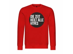 deinshirt Kapuzenpullover Herren Die Zeit heilt alle Hypes Dunkelrot/Rot/Rosa