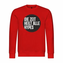 deinshirt Kapuzenpullover Herren Die Zeit heilt alle Hypes Dunkelrot/Rot/Rosa