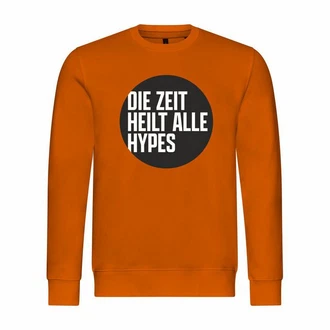 deinshirt Kapuzenpullover Herren Die Zeit heilt alle Hypes Orange/Gelb deinshirt Kapuzenpullover Herren Die Zeit heilt alle Hypes Orange/Gelb