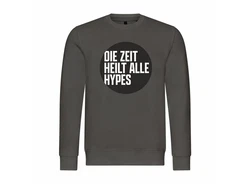 deinshirt Kapuzenpullover Herren Die Zeit heilt alle Hypes Dunkelgrün/Braun/Dunkelgrau/Grau