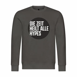 deinshirt Kapuzenpullover Herren Die Zeit heilt alle Hypes Dunkelgrün/Braun/Dunkelgrau/Grau
