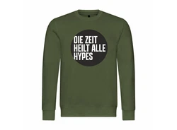 deinshirt Kapuzenpullover Herren Die Zeit heilt alle Hypes Dunkelgrün
