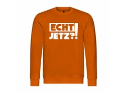 deinshirt Kapuzenpullover Herren Echt jetzt Schwarz/Orange