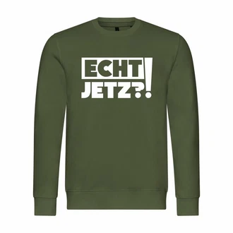 deinshirt Kapuzenpullover Herren Echt jetzt Dunkelgrün/Schwarz