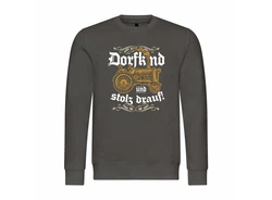 deinshirt Kapuzenpullover Herren Pullover Dorfkind und stolz drauf Dunkelgrau/Khaki/Dunkelbraun/Grau