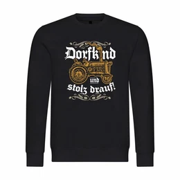 Kapuzenpullover Herren Pullover Dorfkind und stolz drauf Mit Print Motiv