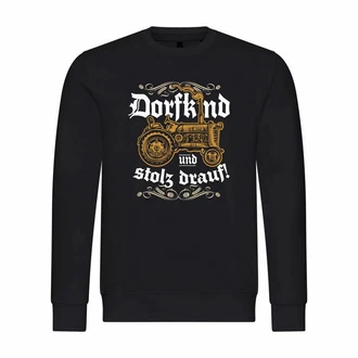 deinshirt Kapuzenpullover Herren Pullover Dorfkind und stolz drauf Schwarz/Rot/Braun/Beige/Dunkelblau