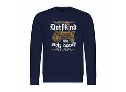 deinshirt Kapuzenpullover Herren Pullover Dorfkind und stolz drauf Dunkelblau