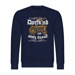 Kapuzenpullover Herren Pullover Dorfkind und stolz drauf Mit Print Motiv