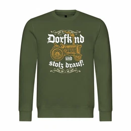 Kapuzenpullover Herren Pullover Dorfkind und stolz drauf Mit Print Motiv