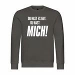 deinshirt Kapuzenpullover Herren Du hast es gut du hast mich Dunkelgrau/Hellgrau/Schwarz/Grau