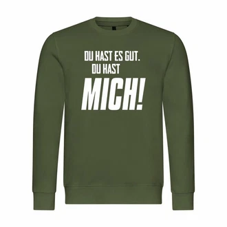 deinshirt Kapuzenpullover Herren Du hast es gut du hast mich