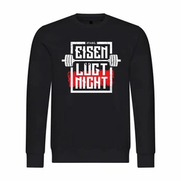 Kapuzenpullover Herren Pullover Eisen lgt nicht Mit Print Motiv