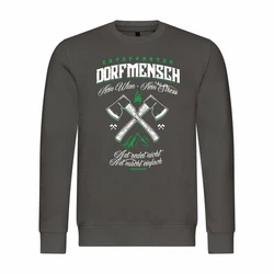 deinshirt Kapuzenpullover Entspannter Dorfmensch Grau/Dunkelgrau/Dunkelgrün/Khaki/Grün
