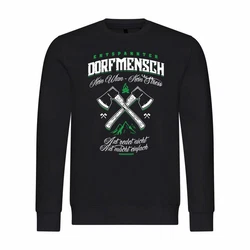 deinshirt Kapuzenpullover Entspannter Dorfmensch Dunkelblau/Dunkelgrün/Schwarz