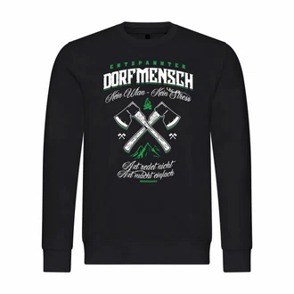 deinshirt Kapuzenpullover Entspannter Dorfmensch Dunkelblau/Dunkelgrün/Schwarz deinshirt Kapuzenpullover Entspannter Dorfmensch Dunkelblau/Dunkelgrün/Schwarz