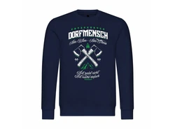 deinshirt Kapuzenpullover Entspannter Dorfmensch Dunkelblau