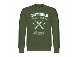 deinshirt Kapuzenpullover Entspannter Dorfmensch Dunkelgrün/Grün