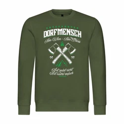deinshirt Kapuzenpullover Entspannter Dorfmensch Dunkelgrün/Grün