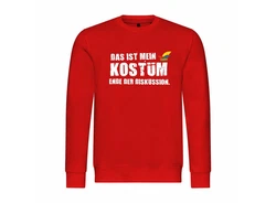 deinshirt Kapuzenpullover Herren Pullover Das ist mein KOSTM Ende der Diskussion Rot