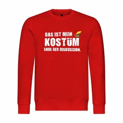 deinshirt Kapuzenpullover Herren Pullover Das ist mein KOSTM Ende der Diskussion Rot