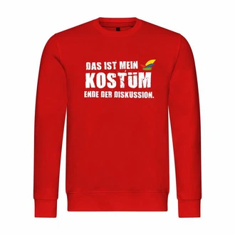 deinshirt Kapuzenpullover Herren Pullover Das ist mein KOSTM Ende der Diskussion Rot