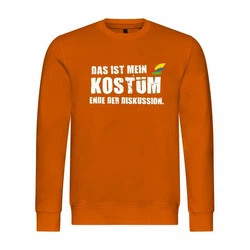 deinshirt Kapuzenpullover Herren Pullover Das ist mein KOSTM Ende der Diskussion Orange/Gelb