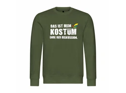 deinshirt Kapuzenpullover Herren Pullover Das ist mein KOSTM Ende der Diskussion Dunkelgrün/Khaki/Grün