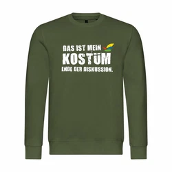 deinshirt Kapuzenpullover Herren Pullover Das ist mein KOSTM Ende der Diskussion Dunkelgrün/Khaki/Grün