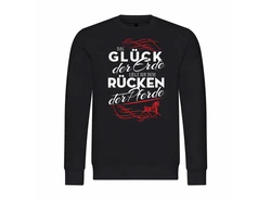 deinshirt Kapuzenpullover Herren Das Glück der Erde liegt auf dem Rücken der Pferde Schwarz