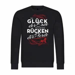 deinshirt Kapuzenpullover Herren Das Glück der Erde liegt auf dem Rücken der Pferde Schwarz