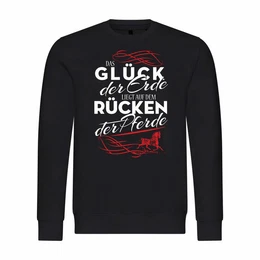 Kapuzenpullover Herren Pullover Das Glck der Erde liegt auf dem Rcken der Pferde Mit Print Motiv