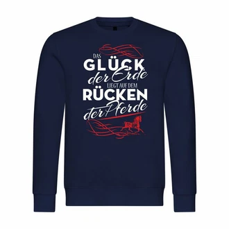 deinshirt Kapuzenpullover Herren Das Glück der Erde liegt auf dem Rücken der Pferde