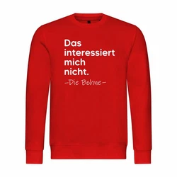 deinshirt Kapuzenpullover Herren Das interessiert mich nicht. DIE BOHNE Braun/Rosa/Rot/Dunkelrot