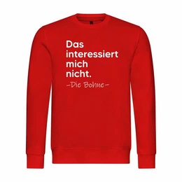 Kapuzenpullover Herren Pullover Das interessiert mich nicht. DIE BOHNE Mit Print Motiv