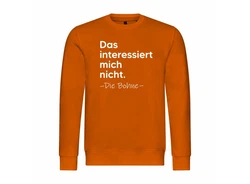 deinshirt Kapuzenpullover Herren Das interessiert mich nicht. DIE BOHNE Orange/Braun/Gelb