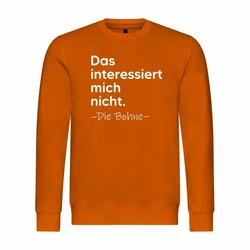 deinshirt Kapuzenpullover Herren Das interessiert mich nicht. DIE BOHNE Orange/Braun/Gelb
