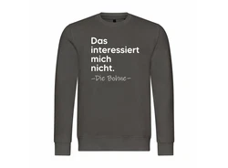 deinshirt Kapuzenpullover Herren Das interessiert mich nicht. DIE BOHNE Braun/Khaki/Dunkelgrün/Schwarz/Dunkelgrau