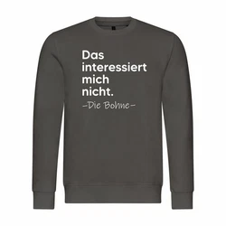 deinshirt Kapuzenpullover Herren Das interessiert mich nicht. DIE BOHNE Braun/Khaki/Dunkelgrün/Schwarz/Dunkelgrau