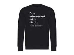 deinshirt Kapuzenpullover Herren Das interessiert mich nicht. DIE BOHNE Braun/Schwarz/Creme