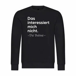 deinshirt Kapuzenpullover Herren Das interessiert mich nicht. DIE BOHNE Braun/Schwarz/Creme
