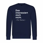 deinshirt Kapuzenpullover Herren Das interessiert mich nicht. DIE BOHNE Dunkelblau/Braun